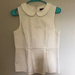 J. Crew Fitted Sleeveless Blouse with Collar